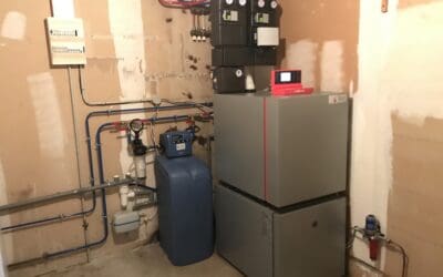 Remplacement d’une Chaudière Fioul Basse Température par une Chaudière Fioul Condensation Viessmann Vitoladens 300-C Modulante à Saint Etienne sur Chalaronne.