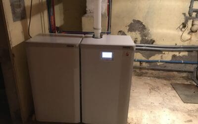 Remplacement d’une chaudière GAZ basse température par une chaudière condensation Frisquet PRESTIGE 25Kw avec ballon eau chaude inox de 120 litres sur la commune de Gleizé.